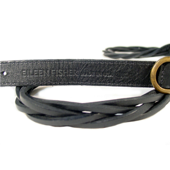 Black Earth Conscious Leather Loose Braid Belt M main image 5